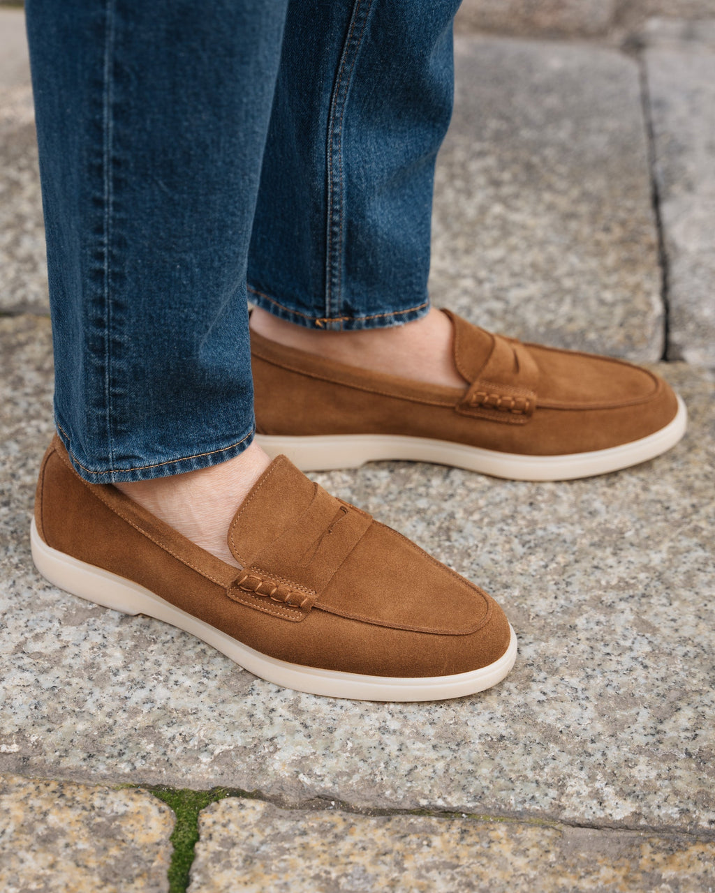 Harbour | Casual Loafer – Tobacco Brown Suede Leather with Comfortable Cup Sole & Leather Lining