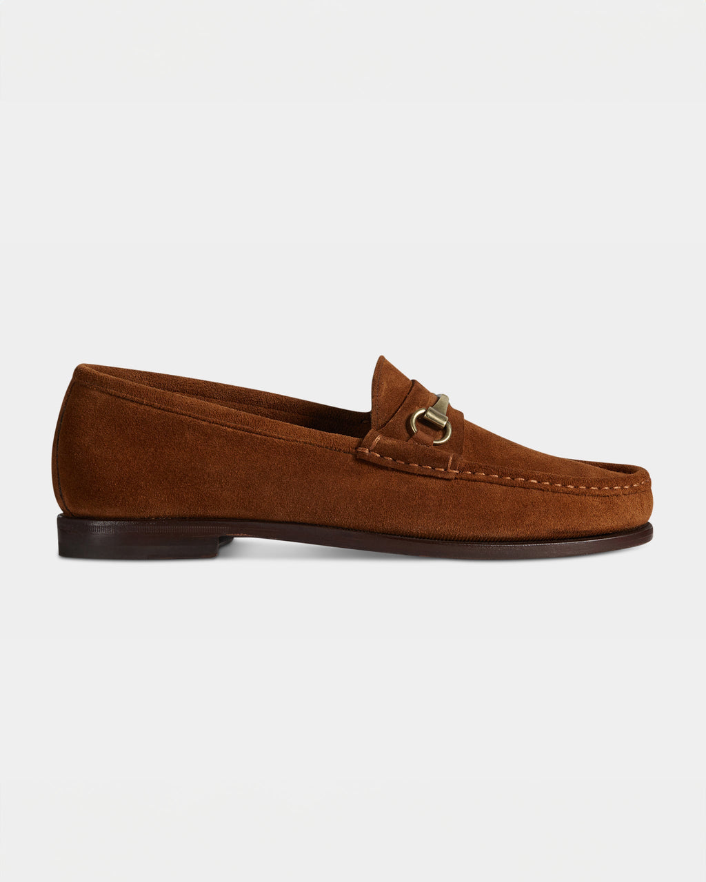 Milano | Tobacco Brown Suede Leather College Loafer with Horsebit and Lightweight Leather Sole