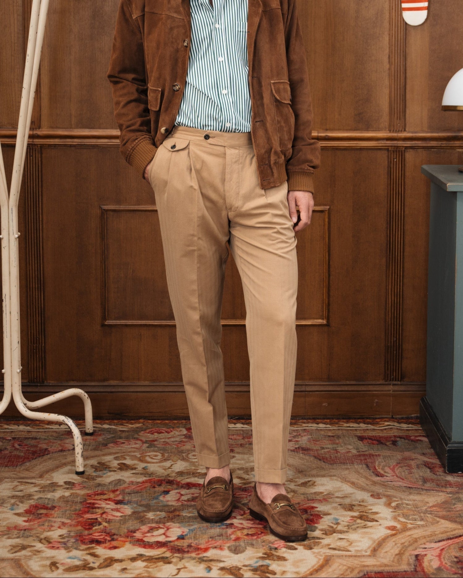 Milano | Brown Suede Leather College Loafer with Horsebit and Lightweight Leather Sole