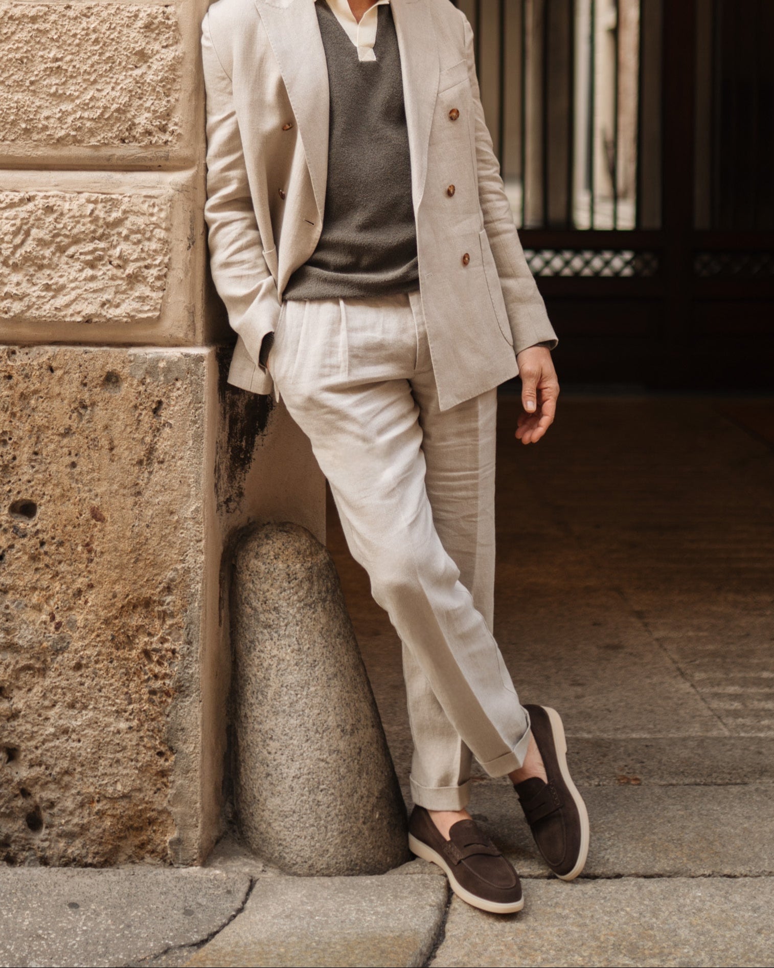 Harbour | Casual Loafer – Dark Brown Suede Leather with Comfortable Cup Sole & Leather Lining