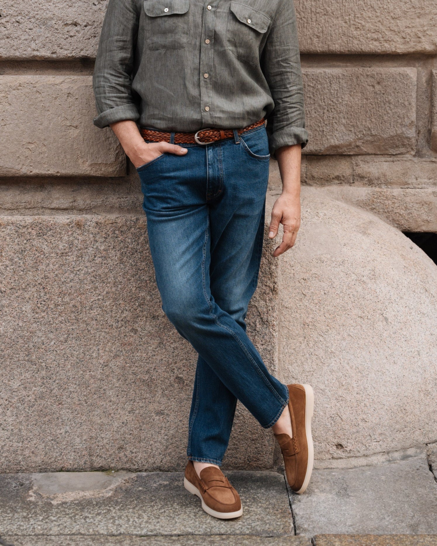 Harbour | Casual Loafer – Tobacco Brown Suede Leather with Comfortable Cup Sole & Leather Lining