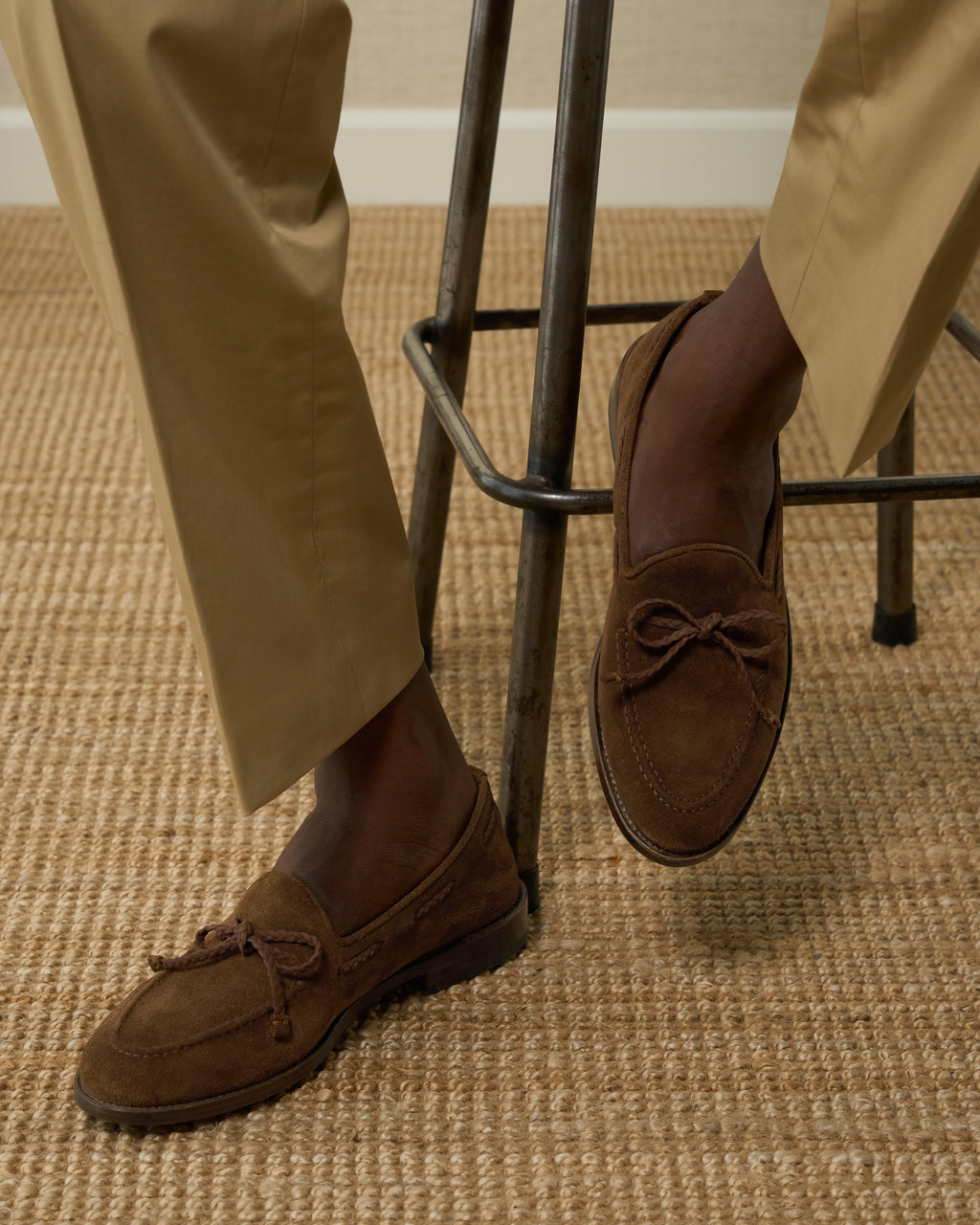 Aristo | Belgian Tassel Loafer – Tobacco Brown Washed Suede with Leather Sole & Double Cushioning