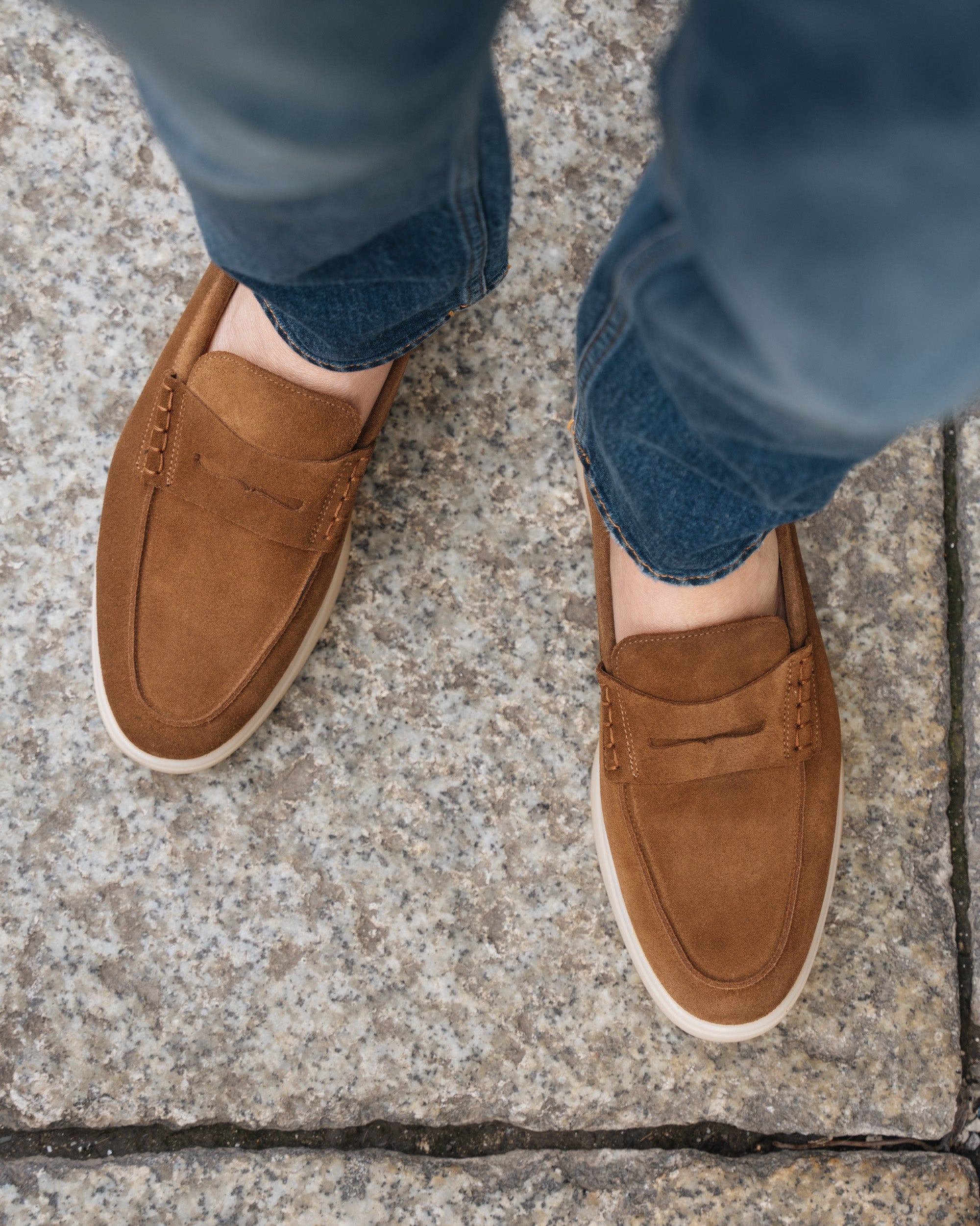 Harbour | Casual Loafer – Tobacco Brown Suede Leather with Comfortable Cup Sole & Leather Lining