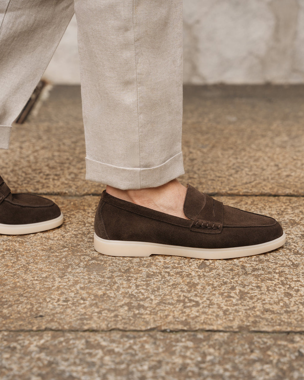 Harbour | Casual Loafer – Dark Brown Suede Leather with Comfortable Cup Sole & Leather Lining