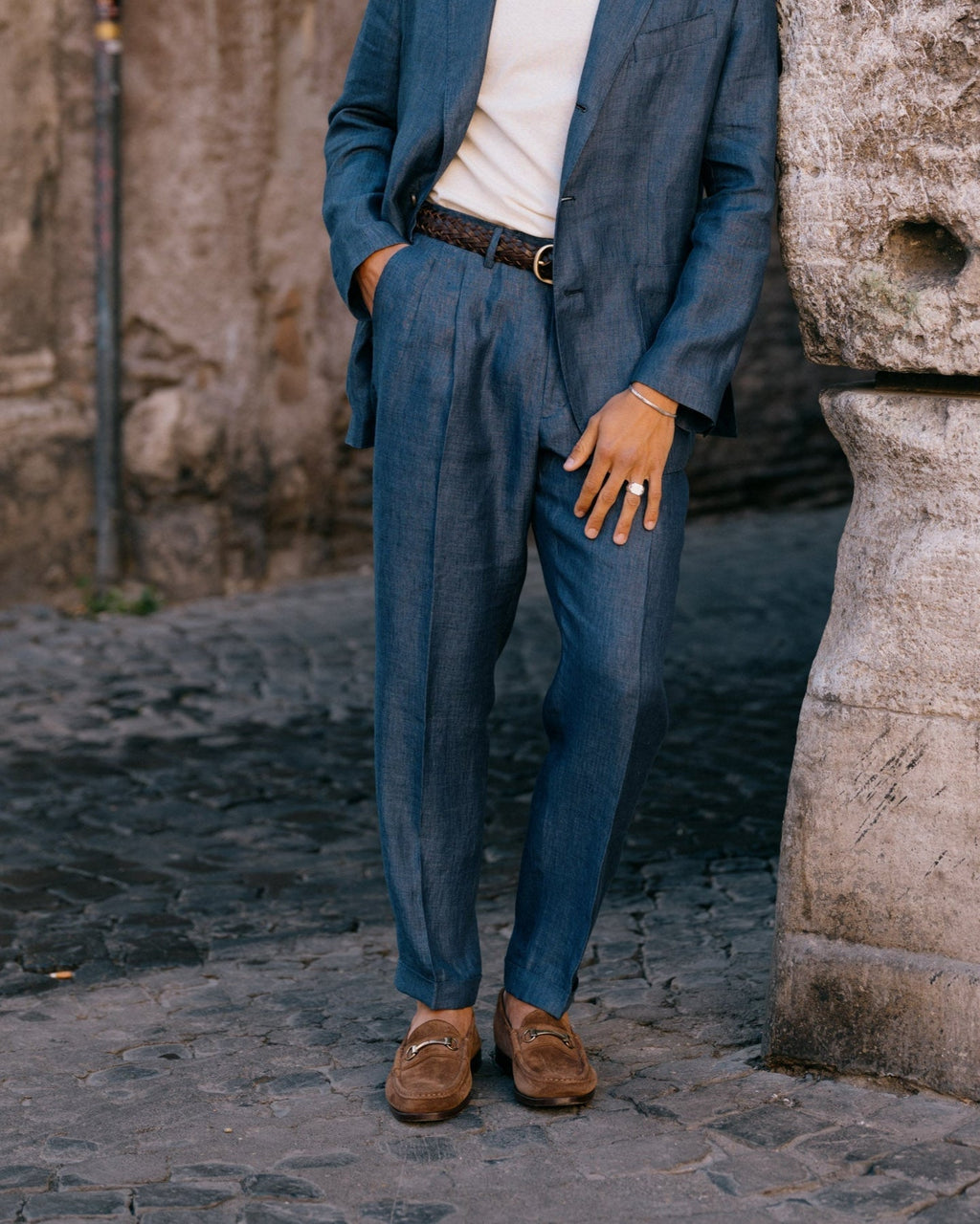 Milano | Brown Suede Leather College Loafer with Horsebit and Lightweight Leather Sole