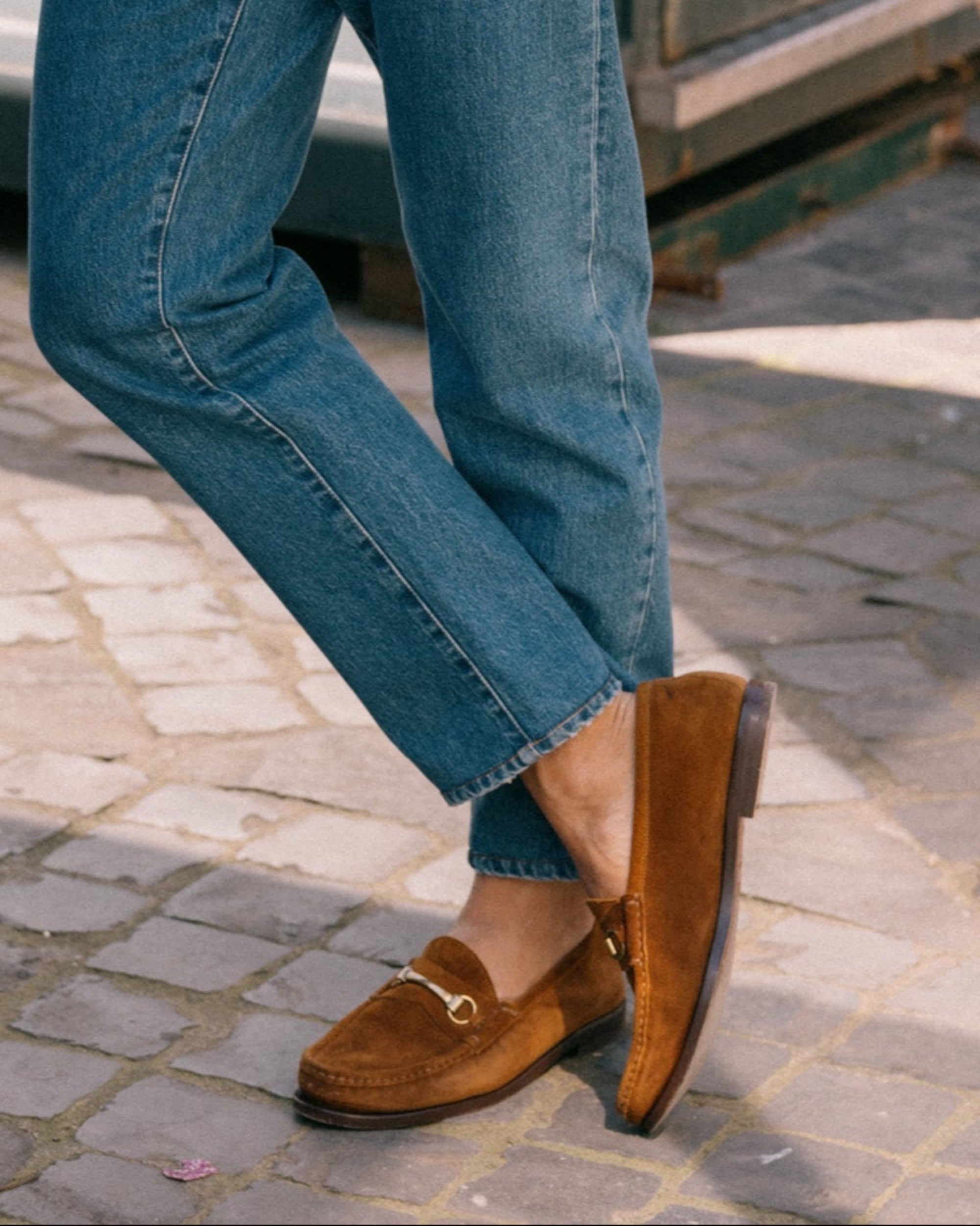 Milano | Tobacco Brown Suede Leather College Loafer with Horsebit and Lightweight Leather Sole