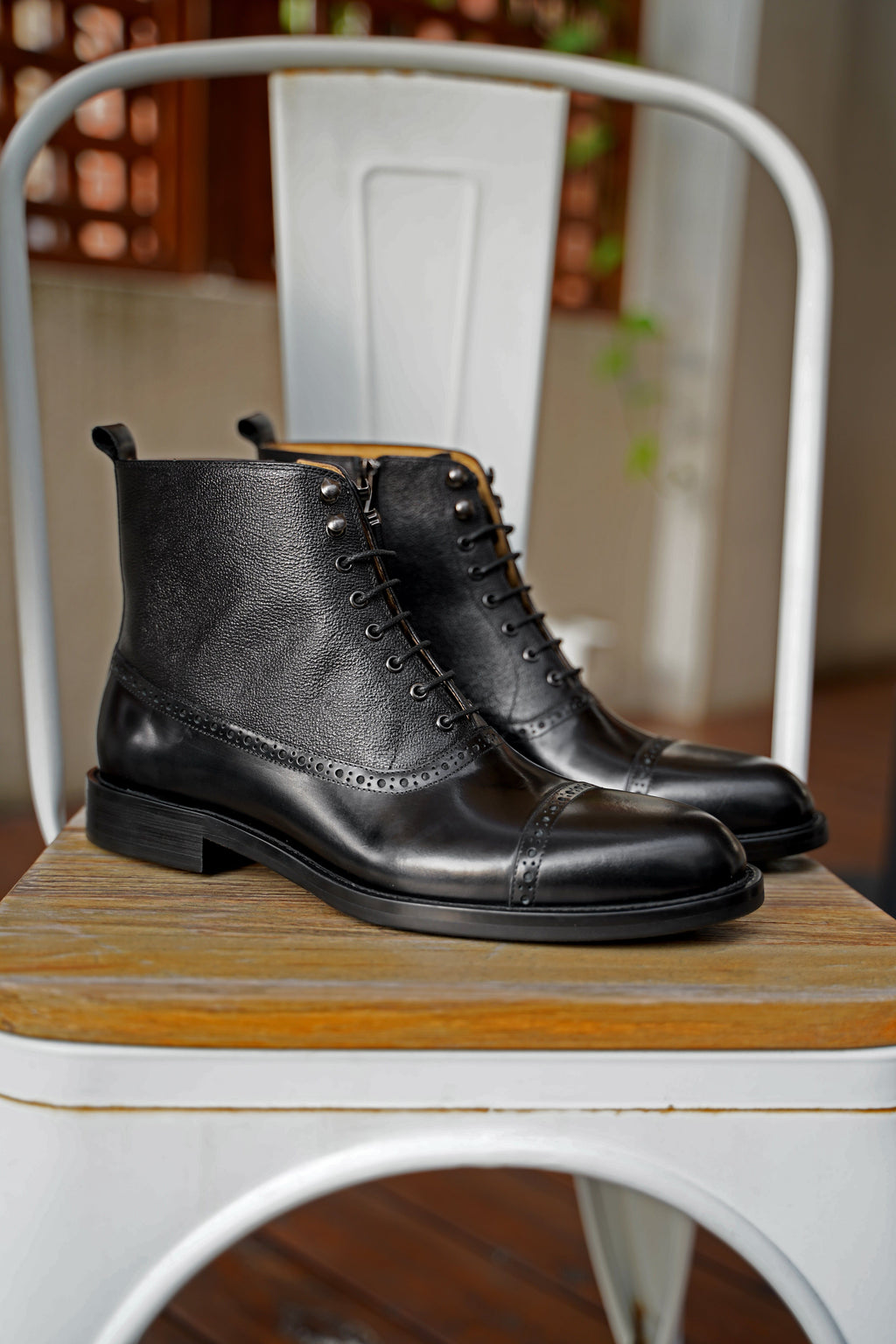 Quality Meets Sophistication: Alex Lace-Up Leather Boots | Handcrafted Excellence