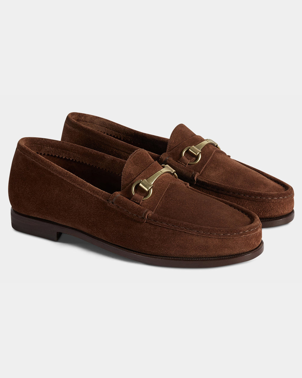 Milano | Brown Suede Leather College Loafer with Horsebit and Lightweight Leather Sole