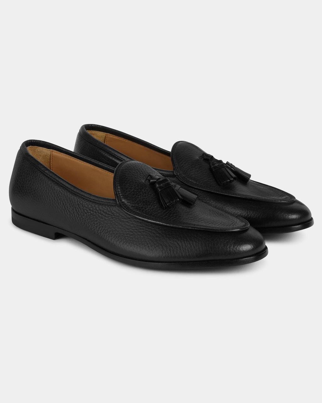 Bellagio Tassel Loafer – Black Milled Leather with Premium Leather Sole
