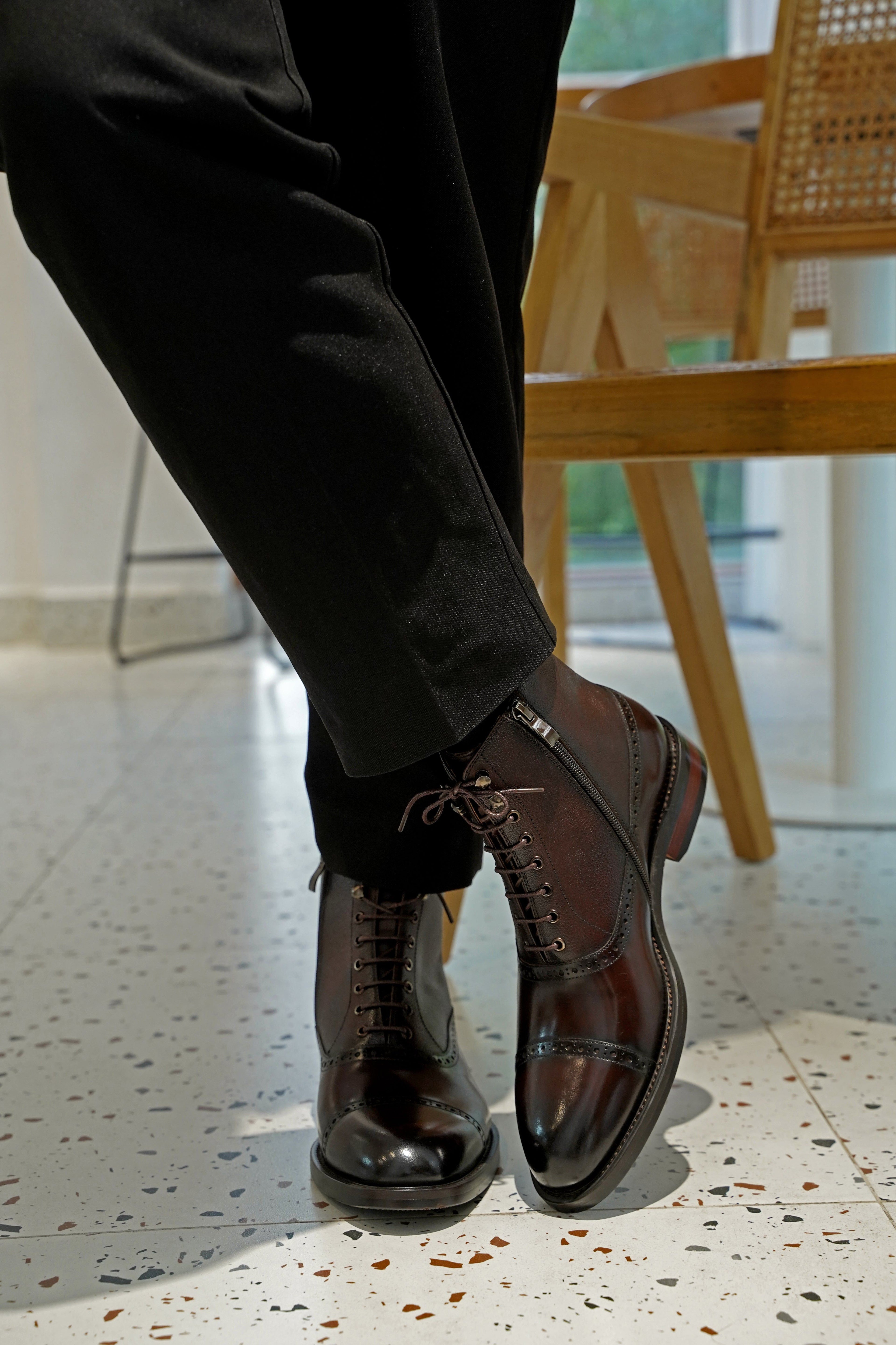 Quality Meets Sophistication: Alex Lace-Up Leather Boots | Handcrafted Excellence