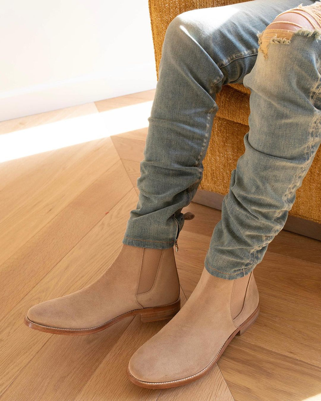 Wanderer Taupe Suede Chelsea Boots: Luxury Leather Footwear for Every Occasion